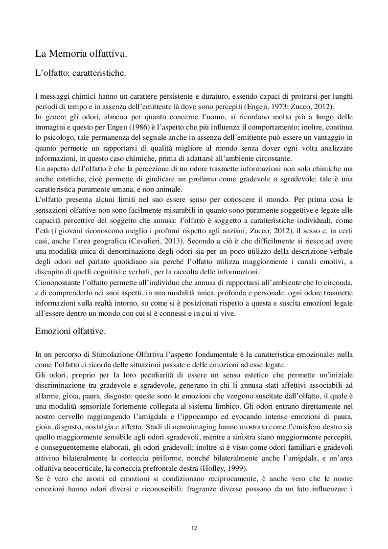 Estratto dalla tesi: Il Profumo dei Ricordi