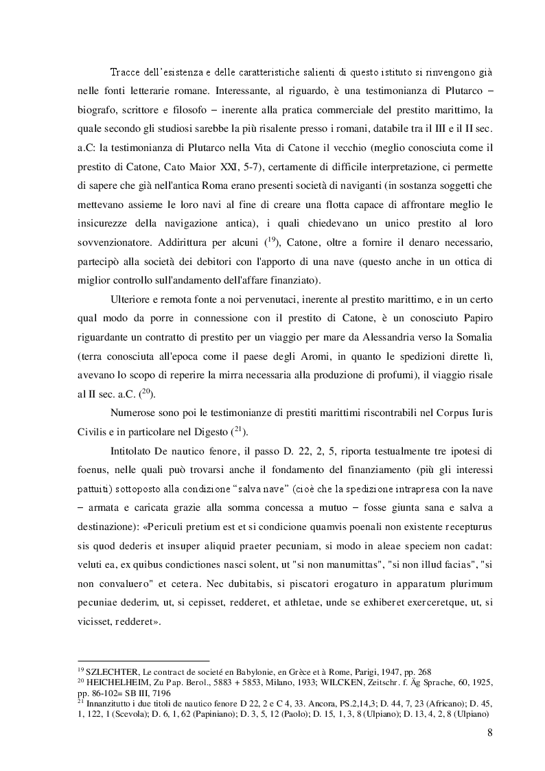 Estratto dalla tesi: Il prestito marittimo e il divieto di usura