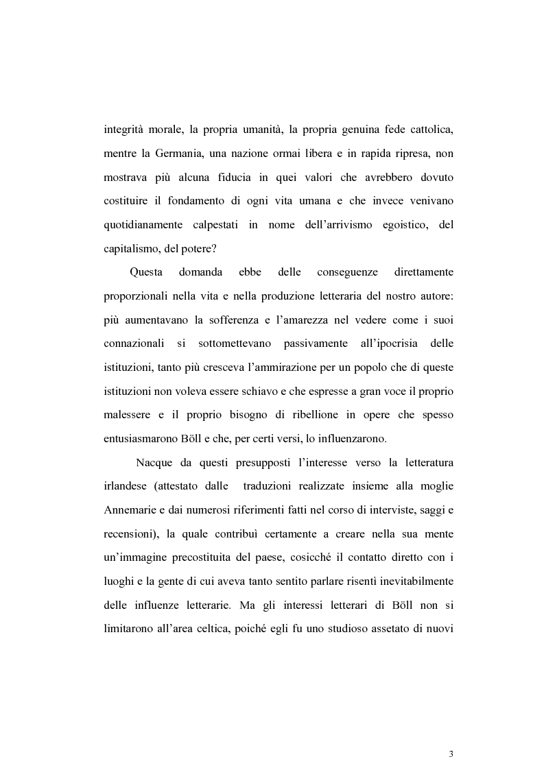 Anteprima della tesi: L'Irlanda di Heinrich Boell, Pagina 3