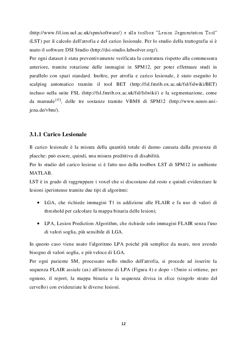 Estratto dalla tesi: Approccio paraclinico e proteomico alla Sclerosi Multipla
