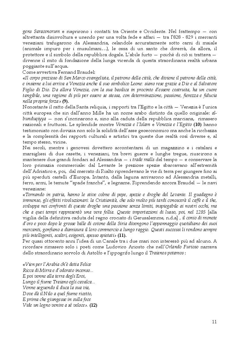 Estratto dalla tesi: L'Italia, il Mediterraneo e il Canale di Suez. L'idrovia, il Risorgimento italiano e gli equilibri internazionali 1830-1882