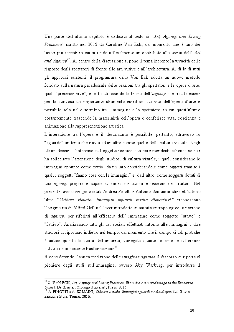 Estratto dalla tesi: Le immagini "agenti". Una riflessione critica sul ruolo dell’Agency nell’arte.