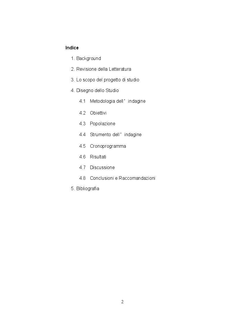 Indice della tesi: Aderenza allo “standard care” descritto nelle linee guida dell’Emorragia Post – Partum: studio osservazionale prospettico, Pagina 1
