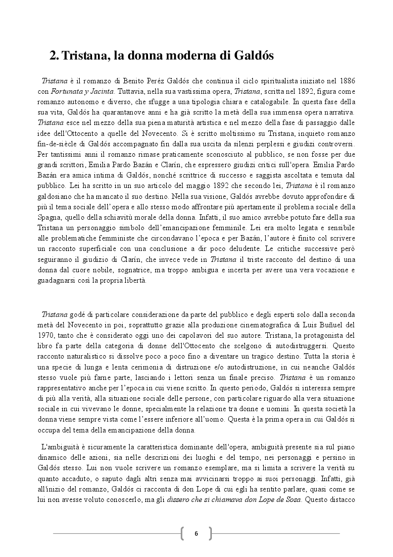 Estratto dalla tesi: 'Tristana'. Confronto tra le traduzioni, analisi e commento al romanzo di Benito Pérez Galdós