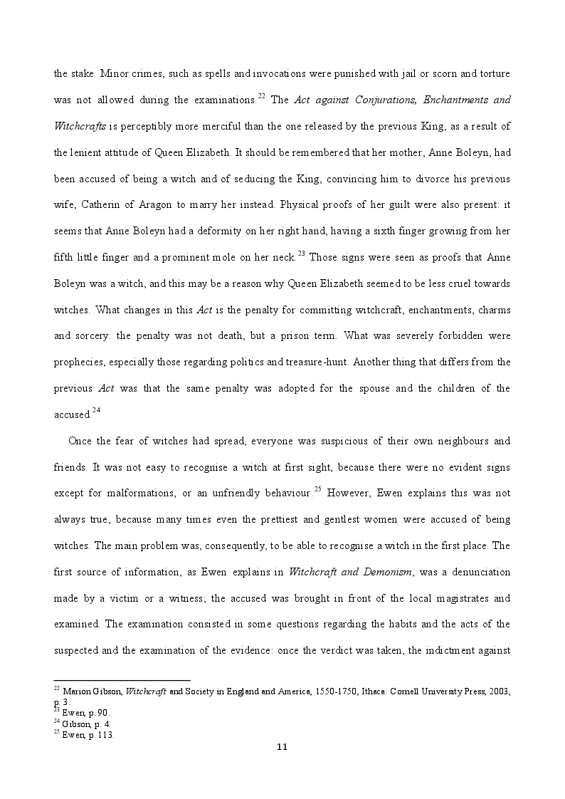 Estratto dalla tesi: Magic and Witchcraft in Shakespearean England: Macbeth and The Tempest
