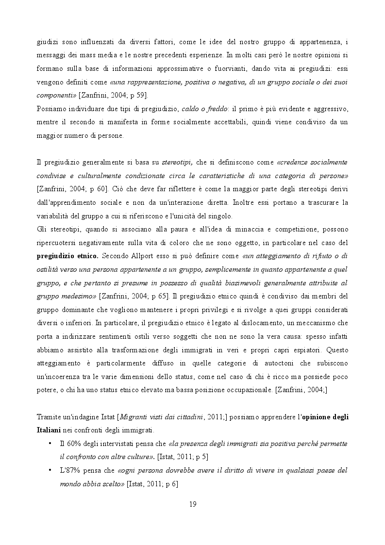 Estratto dalla tesi: La generazione di mezzo. Seconde generazioni alle prese con la quotidianità