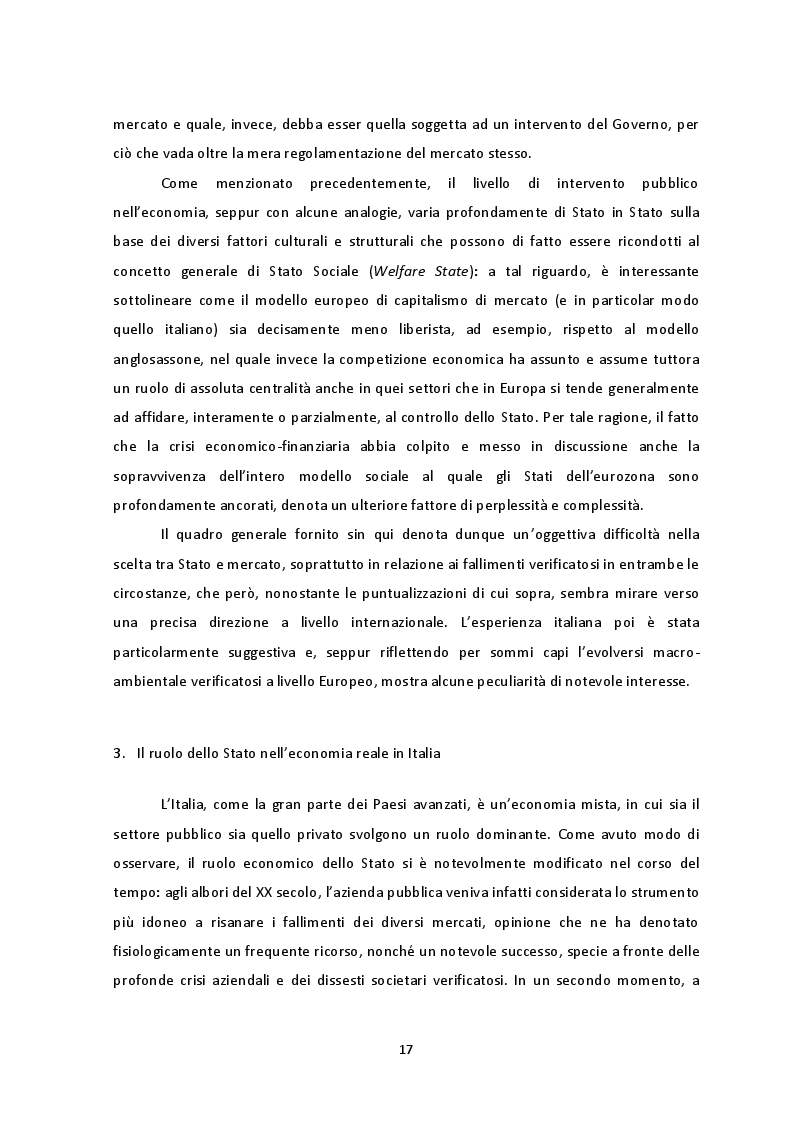 Estratto dalla tesi: Le condizioni di economicità nelle imprese a totale controllo pubblico e nelle imprese pubbliche compartecipate da privati: quali differenze?