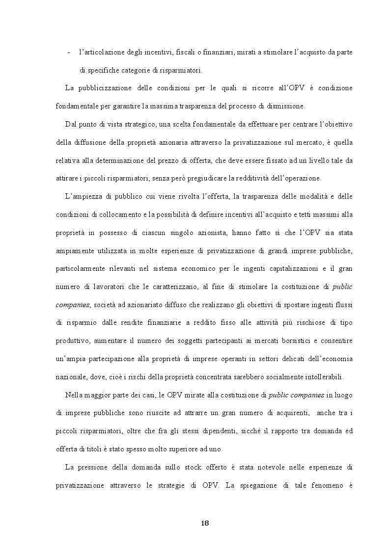 Estratto dalla tesi: Privatizzazione di una public utility: il caso PosteItaliane