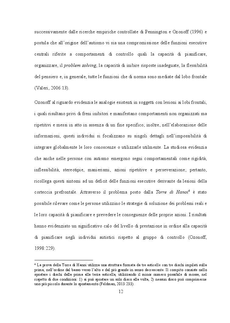 Estratto dalla tesi: Disturbo dello spettro autistico, strategie di intervento inclusivo e progetto di vita
