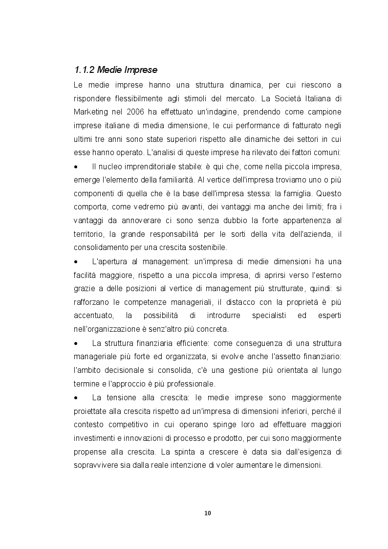 Estratto dalla tesi: Piccole e medie imprese italiane: caratteristiche ed opportunità di sviluppo