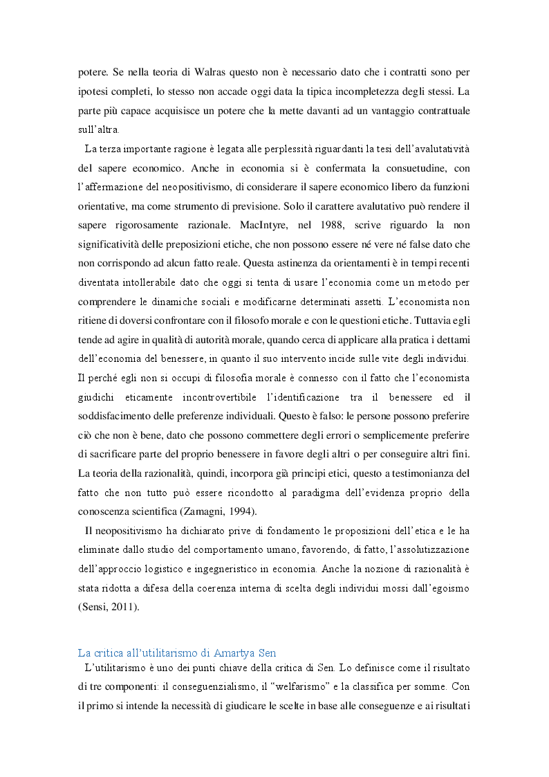 Estratto dalla tesi: Amartya Sen: Etica, libertà e democrazia come fini e mezzo dello sviluppo