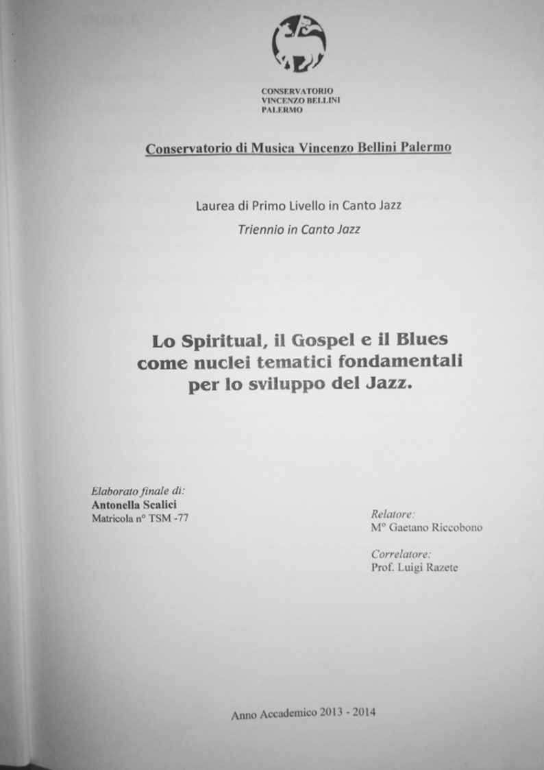 Anteprima della tesi: Lo Spiritual, il Gospel e il Blues come nuclei tematici fondamentali per lo sviluppo del Jazz, Pagina 1