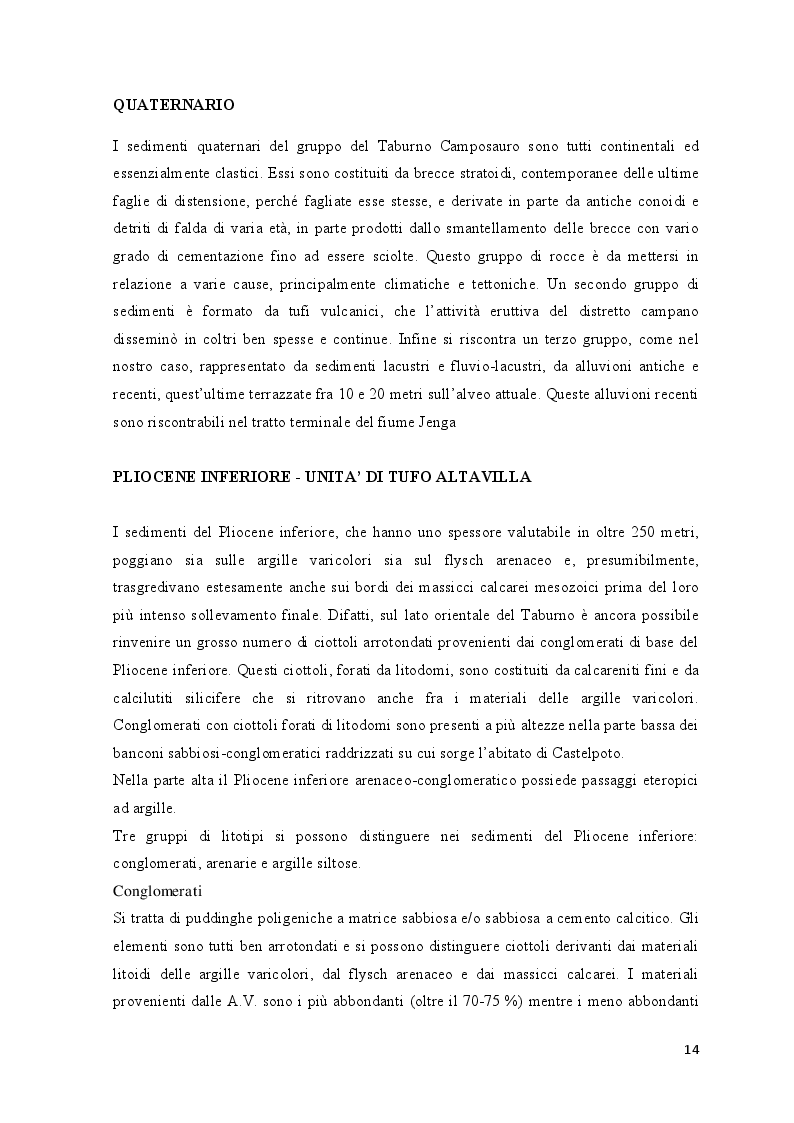 Estratto dalla tesi: Indagine conoscitiva sugli impatti antropici nell'acquifero alluvionale del Fiume Jenga (Valle Vitulanese - Bn)