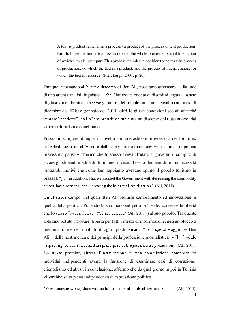 Estratto dalla tesi: Il linguaggio politico dopo la “Primavera Araba” in Tunisia, Giordania & Siria