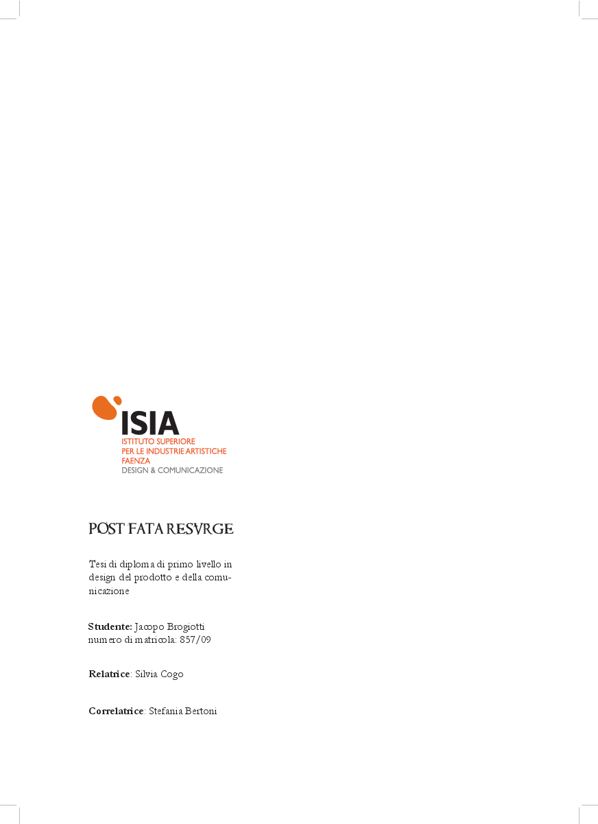 Anteprima della tesi: Post Fata Resurgo, Pagina 1