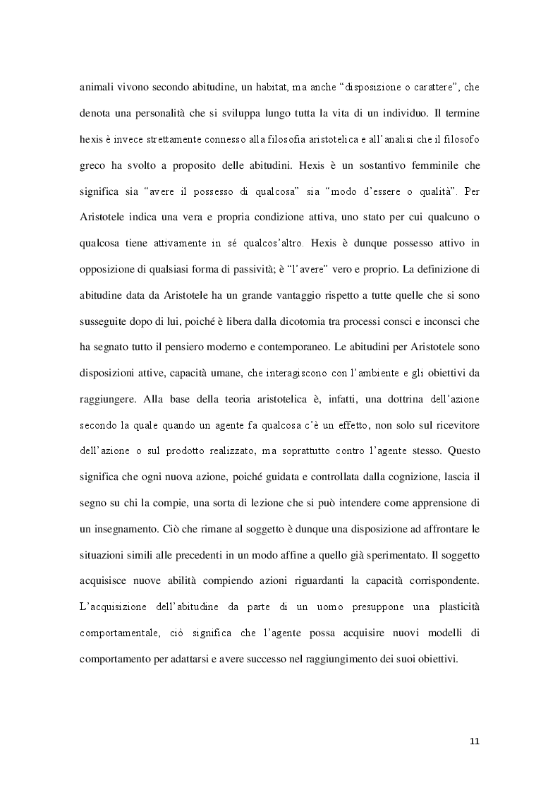 Estratto dalla tesi: Il concetto di abitudine oltre la dicotomia tra associazionismo ed organicismo