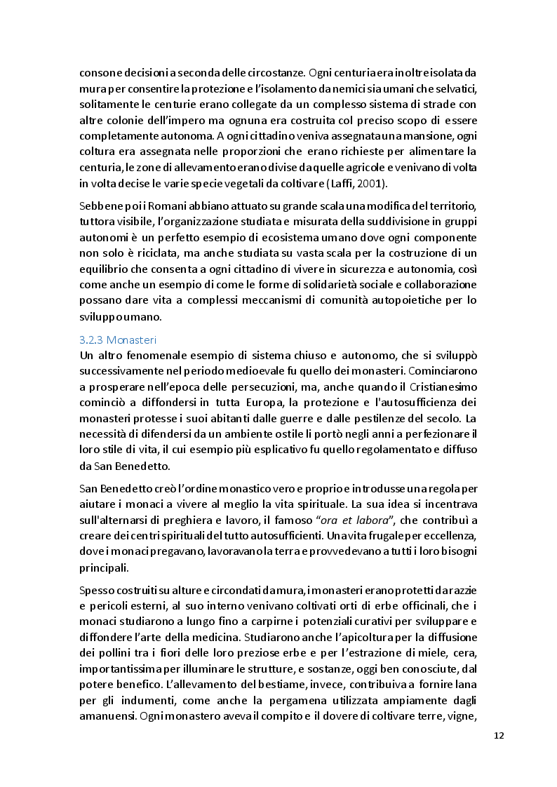 Estratto dalla tesi: Basi per un'agricoltura di autosufficienza nell'epoca moderna