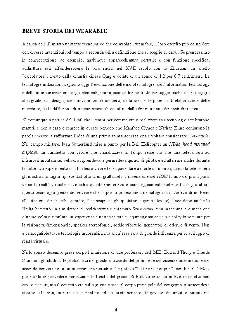 Anteprima della tesi: Effetti della wearable technology su comunicazione e società, Pagina 5