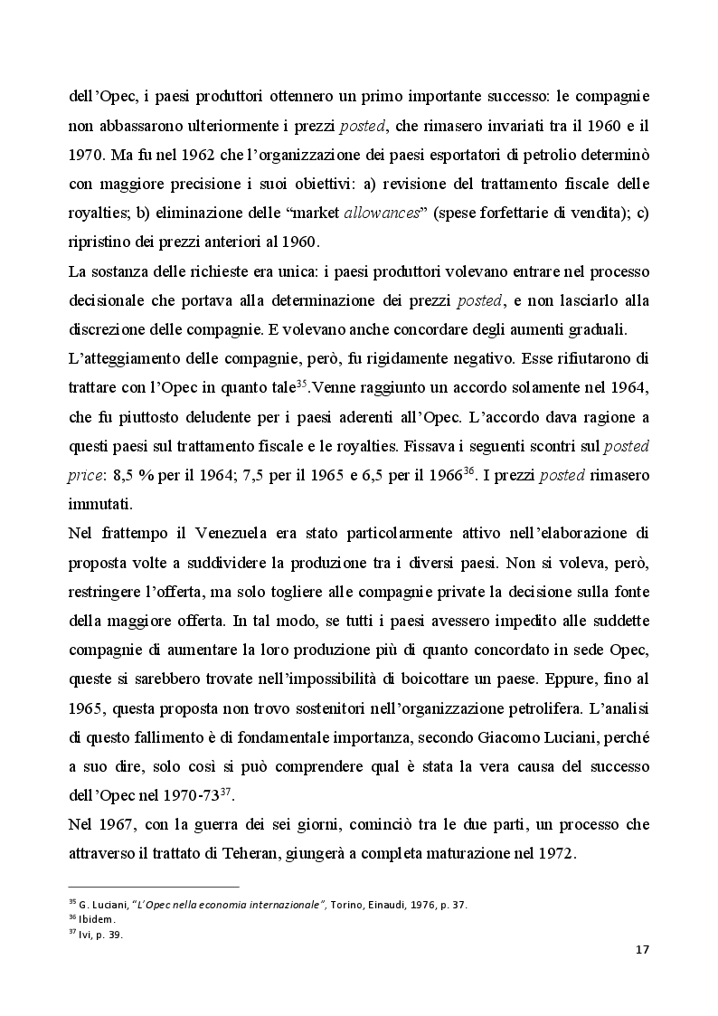 Estratto dalla tesi: Le crisi petrolifere e l'industria italiana