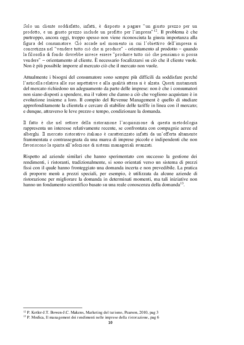 Estratto dalla tesi: L'ottimizzazione dei rendimenti nelle imprese di ristorazione + caso Sardegna