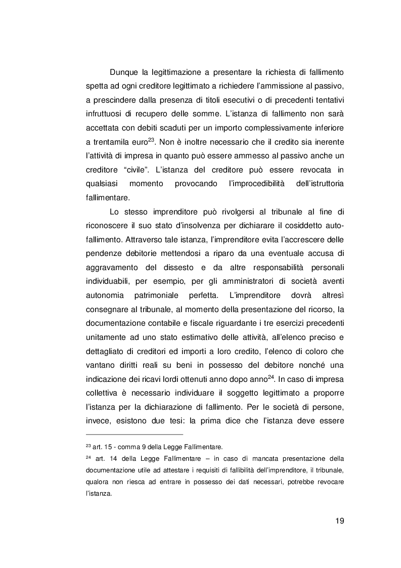 Estratto dalla tesi: La crisi d'impresa e le procedure concorsuali