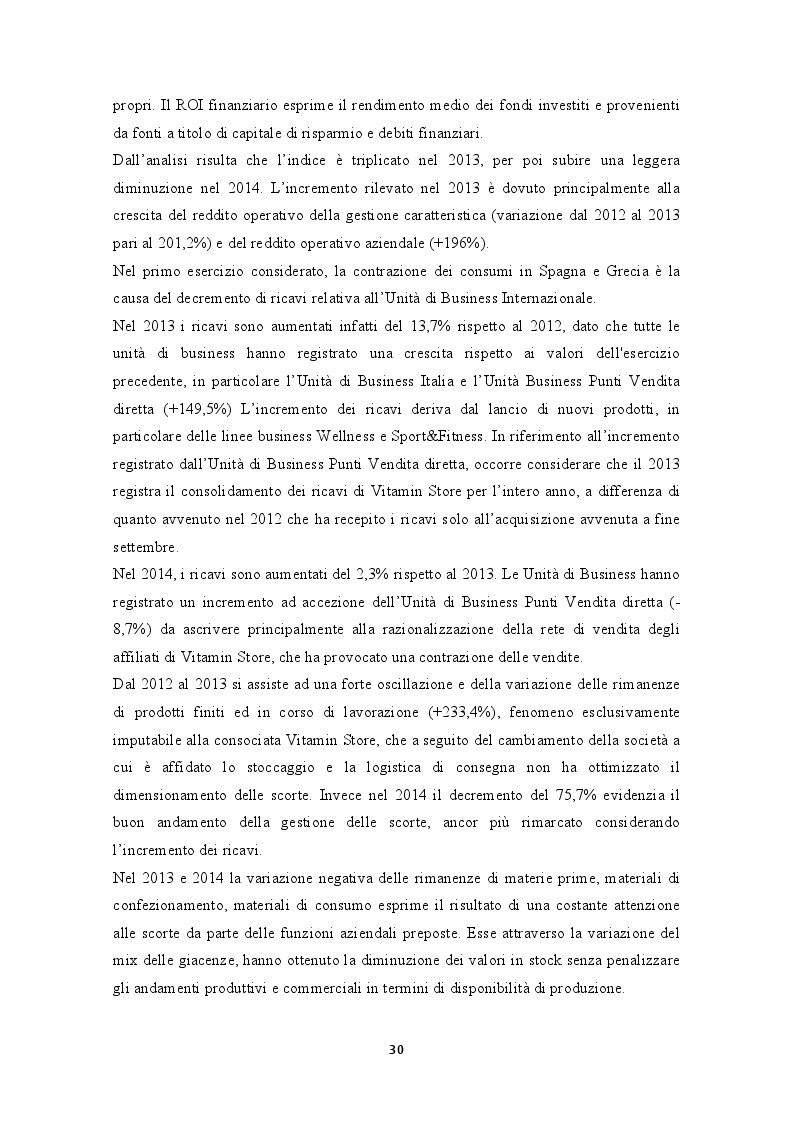 Estratto dalla tesi: L'Analisi di Bilancio: Il caso Enervit