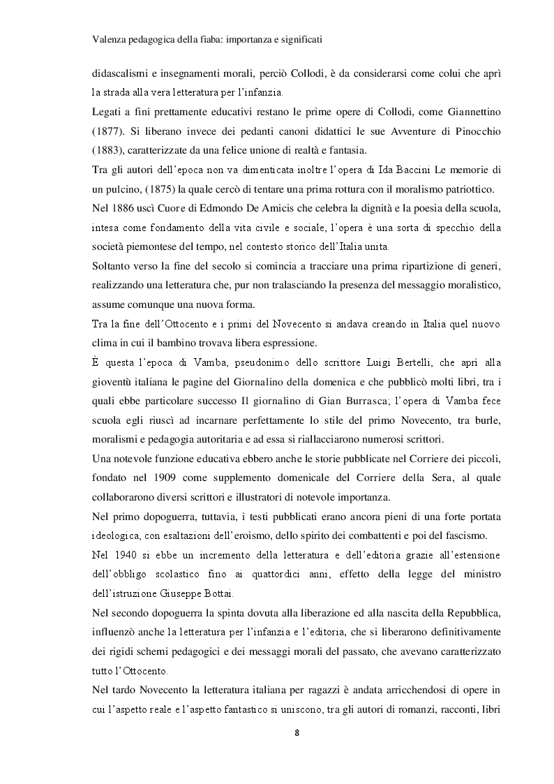 Estratto dalla tesi: Valenza pedagogica della fiaba: importanza e significati