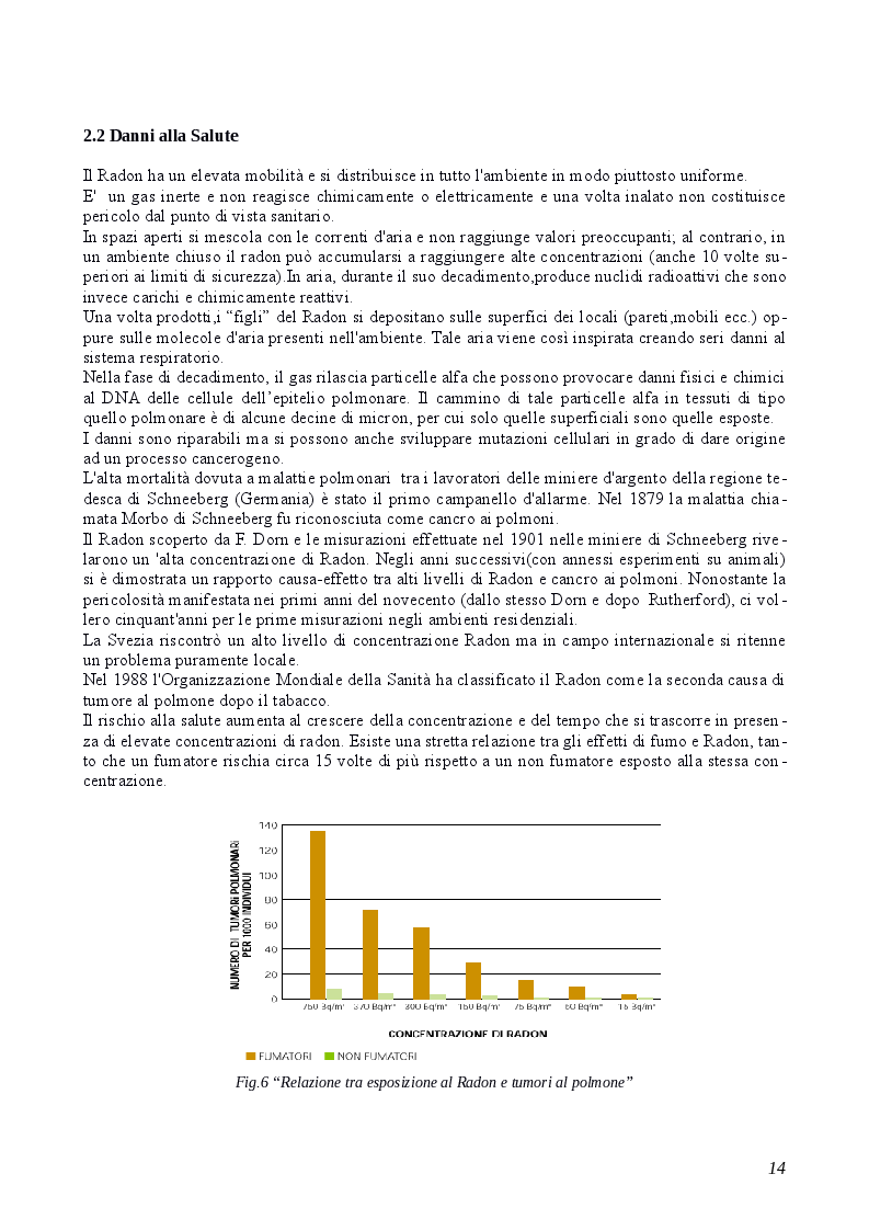 Estratto dalla tesi: Studio sperimentale delle correlazioni esistenti tra i parametri ambientali e la concentrazione del Radon in ambienti umidi