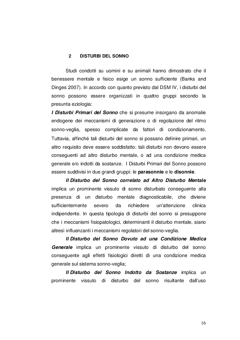 Estratto dalla tesi: L'ipnosi nel trattamento dei disturbi del sonno