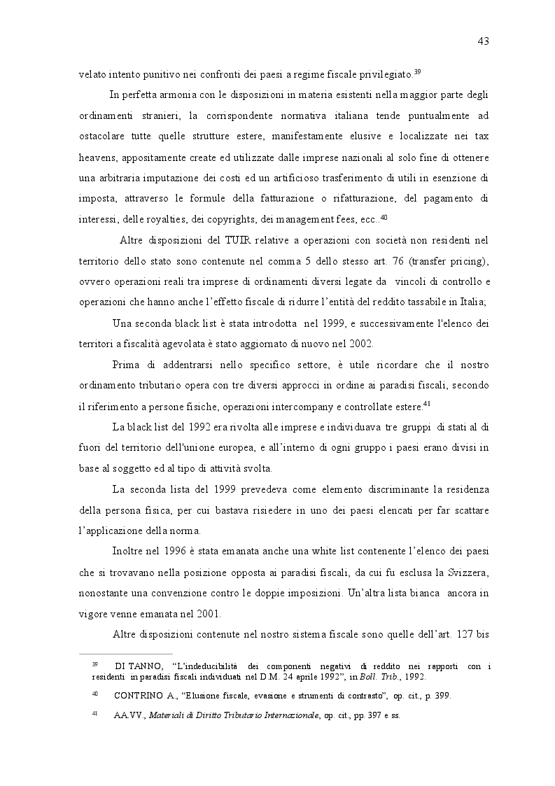 Anteprima della tesi: I paradisi fiscali: territori e normative, Pagina 3
