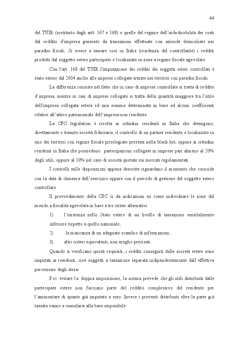 Anteprima della tesi: I paradisi fiscali: territori e normative, Pagina 4