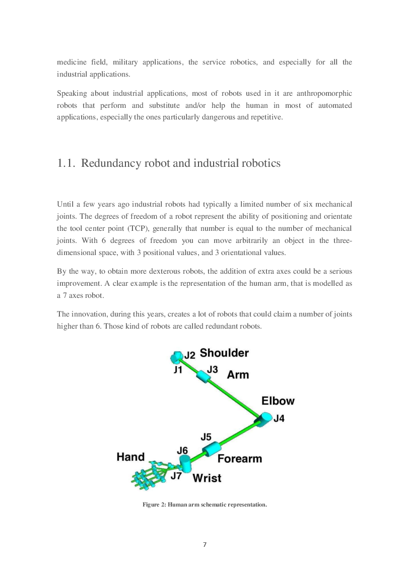 Anteprima della tesi: Study of redundant kinematics for industrial manipulators: case study of the 7 axes robot, Pagina 3