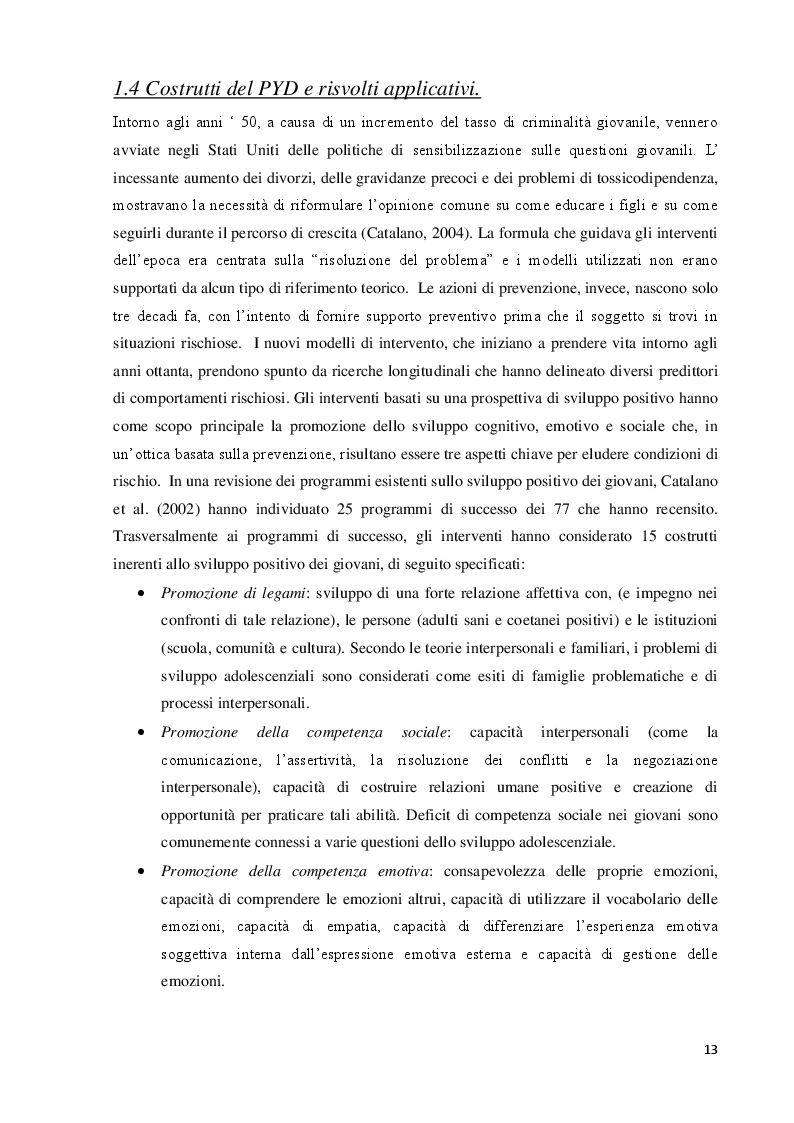 Estratto dalla tesi: Identità collettiva e benessere psicologico negli adolescenti Rom: un contributo di ricerca secondo la prospettiva del Positive Youth Developement.