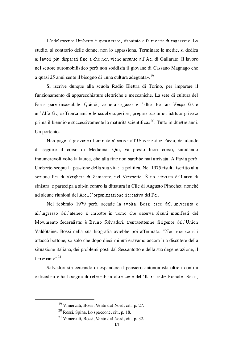Estratto dalla tesi: Miti e riti della politica nel '900. Il caso della Lega Nord