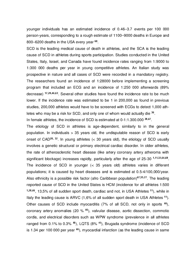 Estratto dalla tesi: Sudden Cardiac Death in Athlete