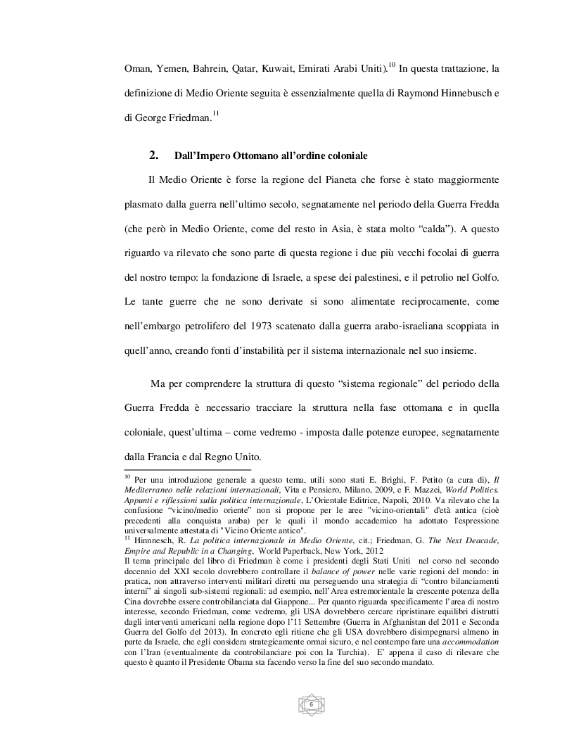 Estratto dalla tesi: Il Medio Oriente: Dalla crisi dell'Impero Ottomano ai Regimi Post-Coloniali come focus sull'Egito