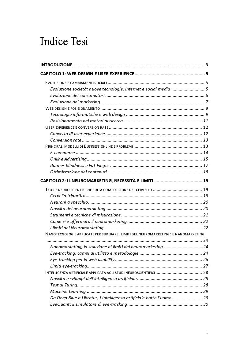 Indice della tesi: Web Design e User Experience: il caso Groupon, Pagina 1
