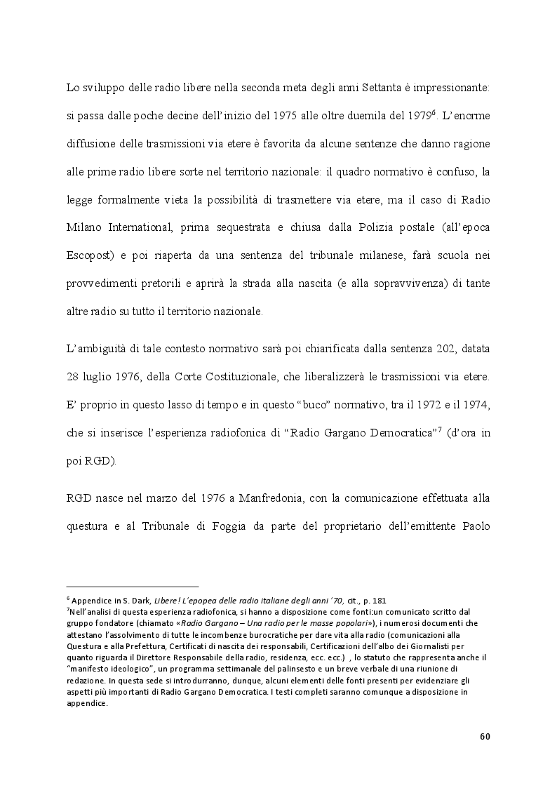 Estratto dalla tesi: Tentativi di controinformazione e di contestazione. L'azione della sinistra extraparlamentare nel Gargano degli anni '70