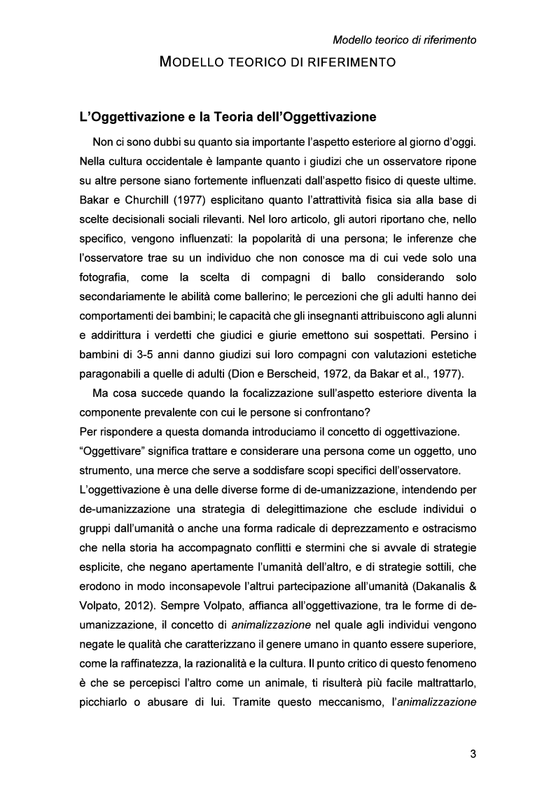 Anteprima della tesi: Oggettivazione Sessuale Maschile e Femminile nella Pubblicità, Pagina 4