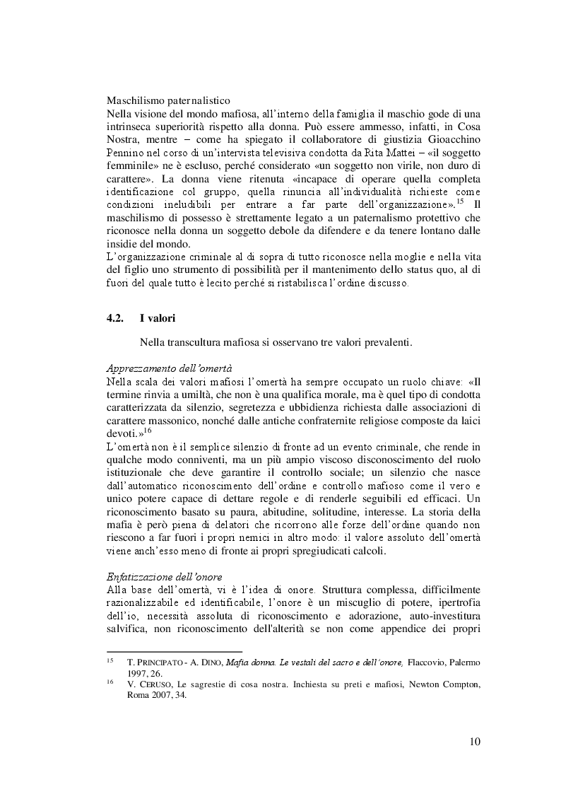 Estratto dalla tesi: Cosa Nostra struttura di peccato