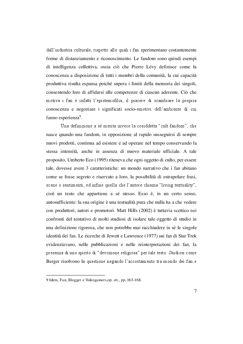 Anteprima della tesi: Fandom! Serie tv vs musica: House Of Cards vs Justin Bieber, Pagina 6