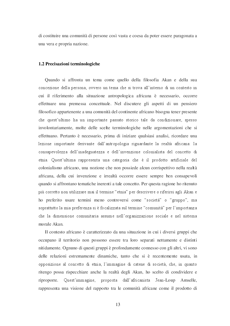 Anteprima della tesi: La filosofia Akan della persona, Pagina 6