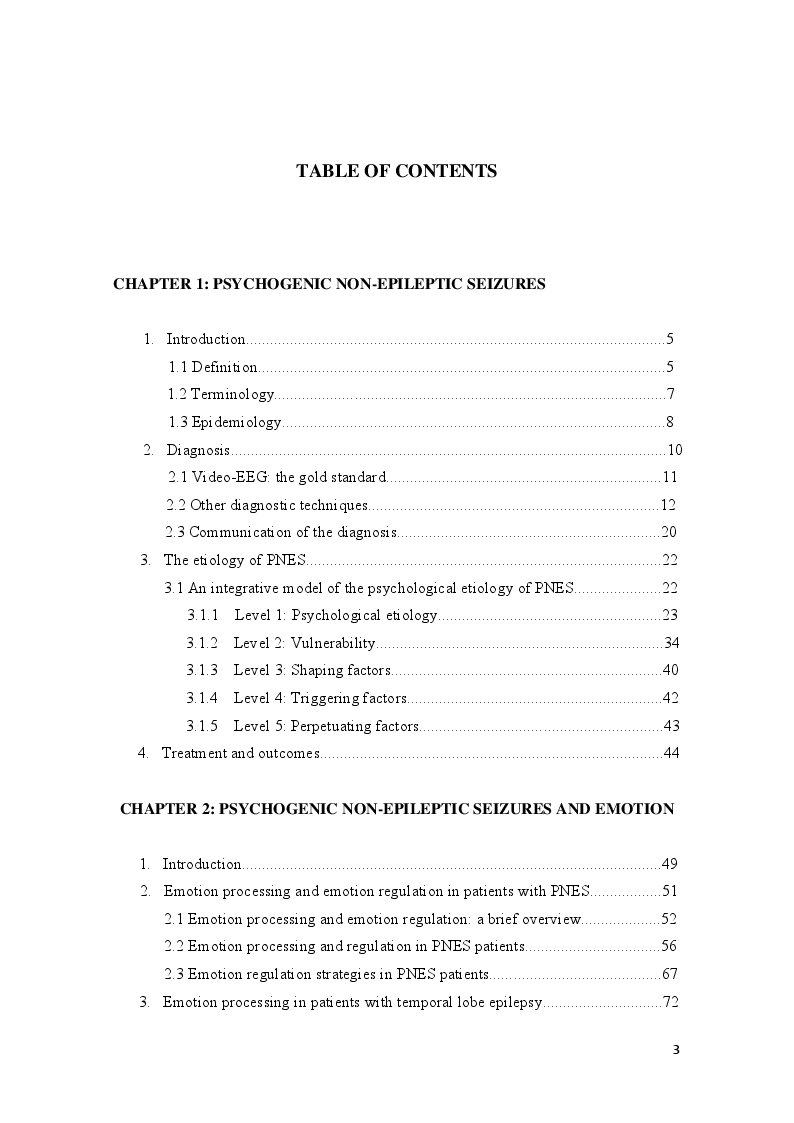 Indice della tesi: The attention-emotion relationship in patients with psychogenic non-epileptic seizures: a pilot study, Pagina 1