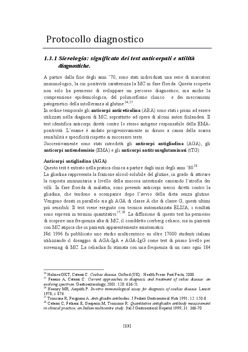 Estratto dalla tesi: Diagnosi molecolare della malattia celiaca attraverso studi di espressione genica
