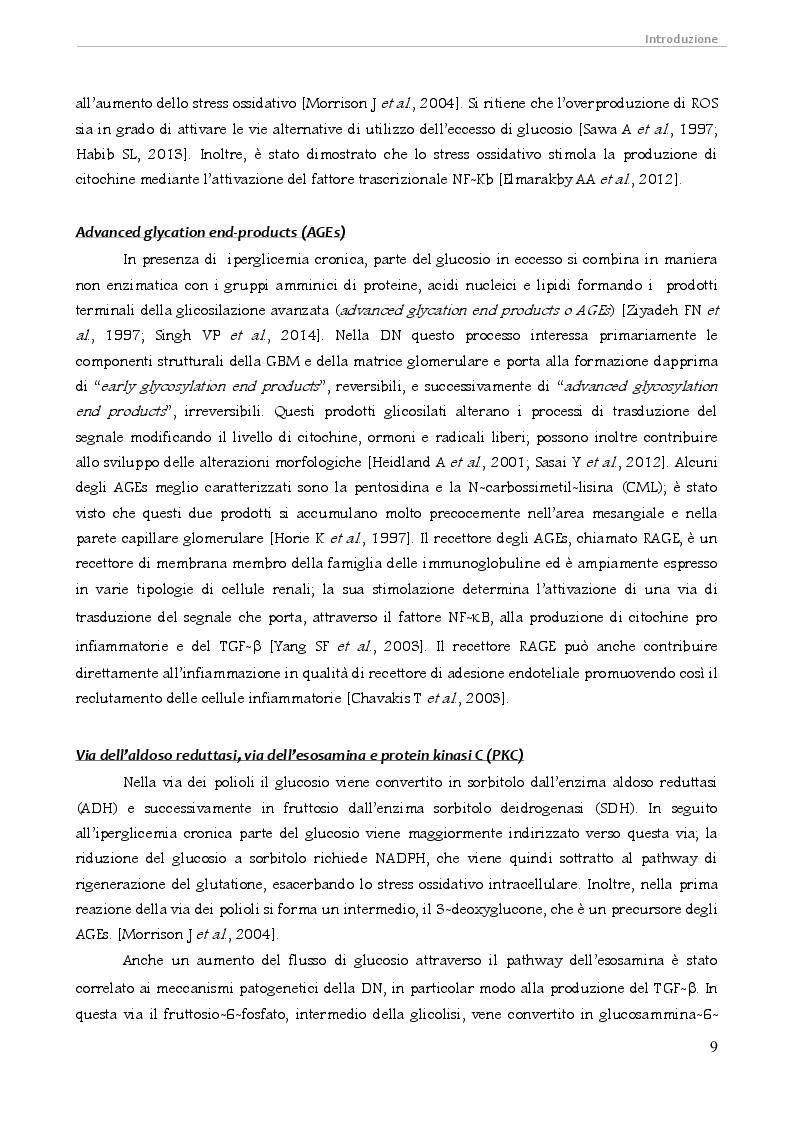 Estratto dalla tesi: Proteomica degli exosomi urinari per la ricerca di biomarcatori nella nefropatia diabetica e nelle tubulopatie ereditarie