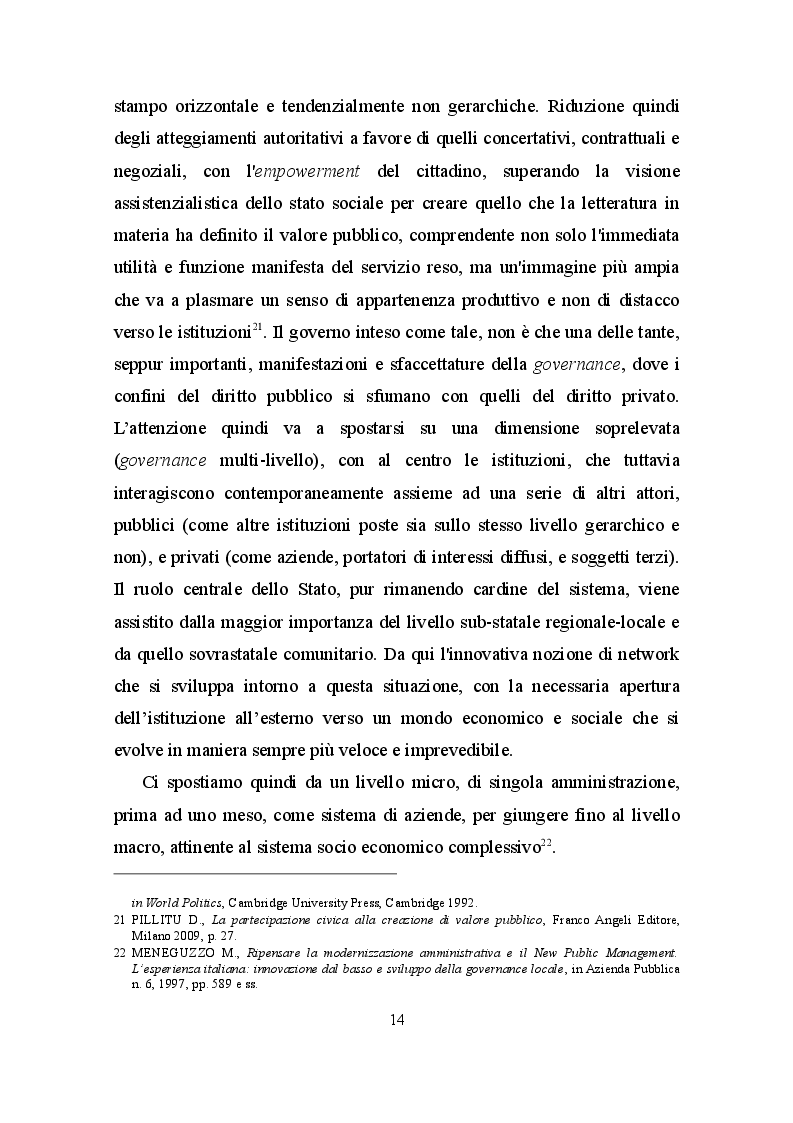 Estratto dalla tesi: La Pubblica Amministrazione al servizio del cittadino: oltre la retorica
