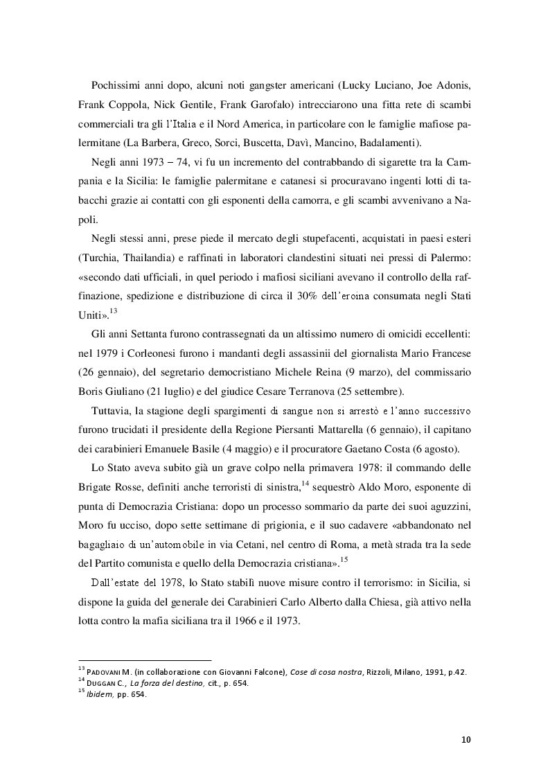 Estratto dalla tesi: Le donne nella rete di ''Cosa Nostra''.