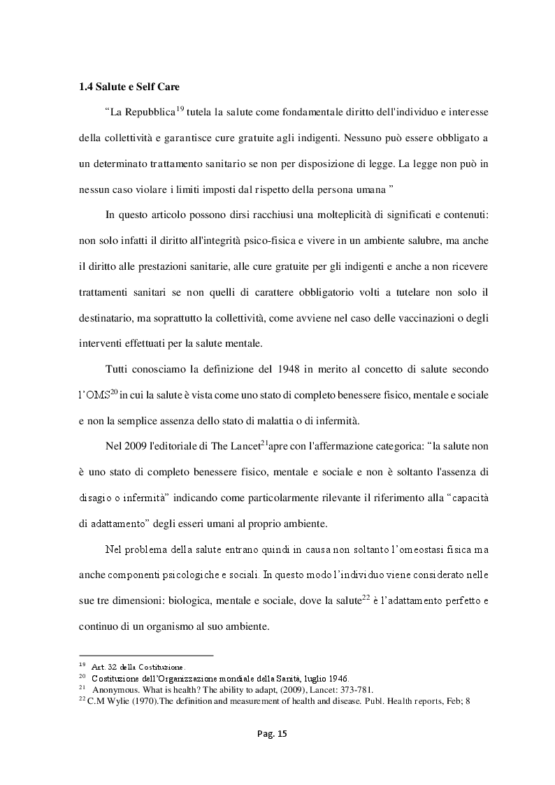 Estratto dalla tesi: Chronic Care Model. ''Home Health Care''