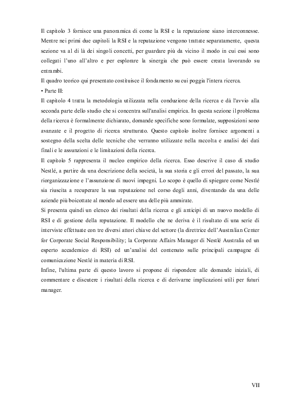 Estratto dalla tesi: Comunicare la responsabilità sociale - Il case Nestlé in Australia