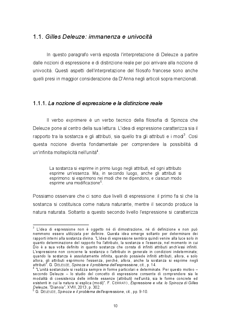 Estratto dalla tesi: Sostanza e modi in Spinoza: alcune interpretazioni recenti